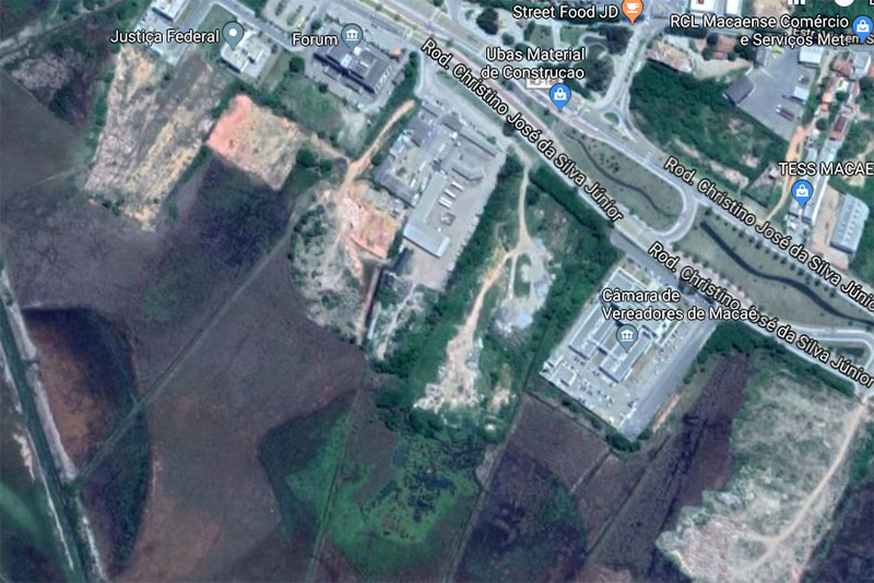 Foto aérea do Complexo de Cidadania de Macaé