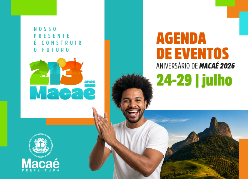 Macaé celebra seus 213 anos com uma programação especial e diversificada ,entre os dias 24 e 29 de julho. Macaé celebra seus 213 anos com uma programação especial e diversificada ,entre os dias 24 e 29 de julho.