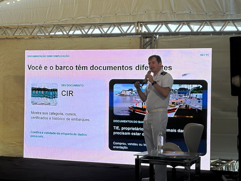 Marinha aborda qualificação e segurança para pescadores na Feira da Economia do Mar