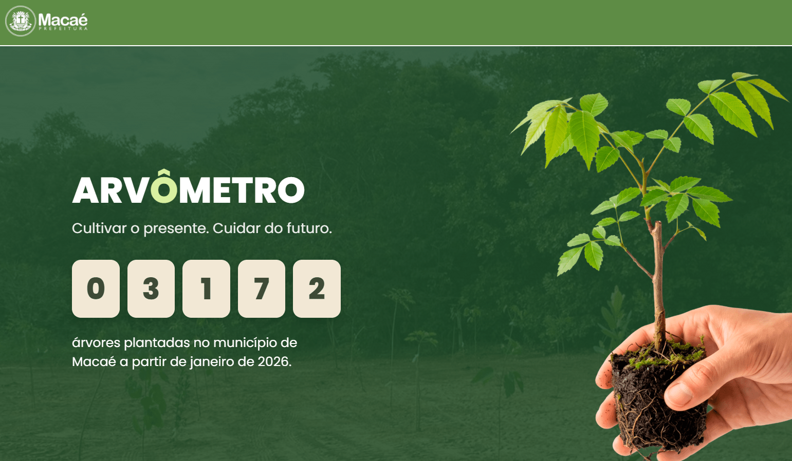 Macaé lança Arvômetro no Dia da Árvore e novo plantio na Praça do L Macaé lança Arvômetro no Dia da Árvore e novo plantio na Praça do L