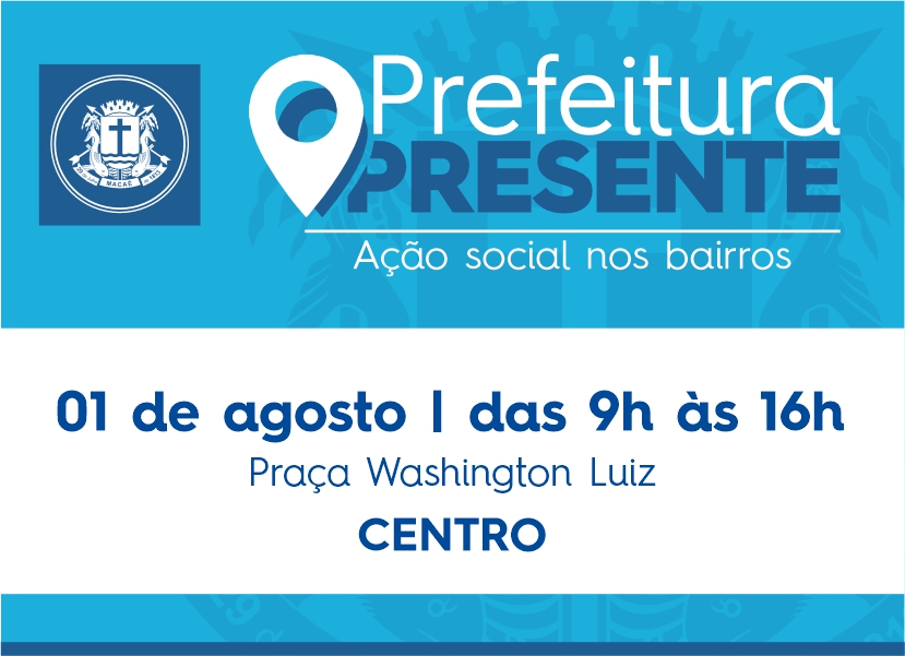 Prefeitura Presente e Programa RJ para Todos prestam atendimento aos macaenses na Praça Washington Luiz nesta sexta