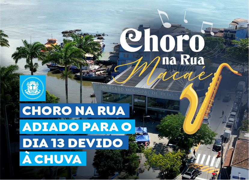 Evento Choro na Rua é adiado para o dia 13 devido à chuva