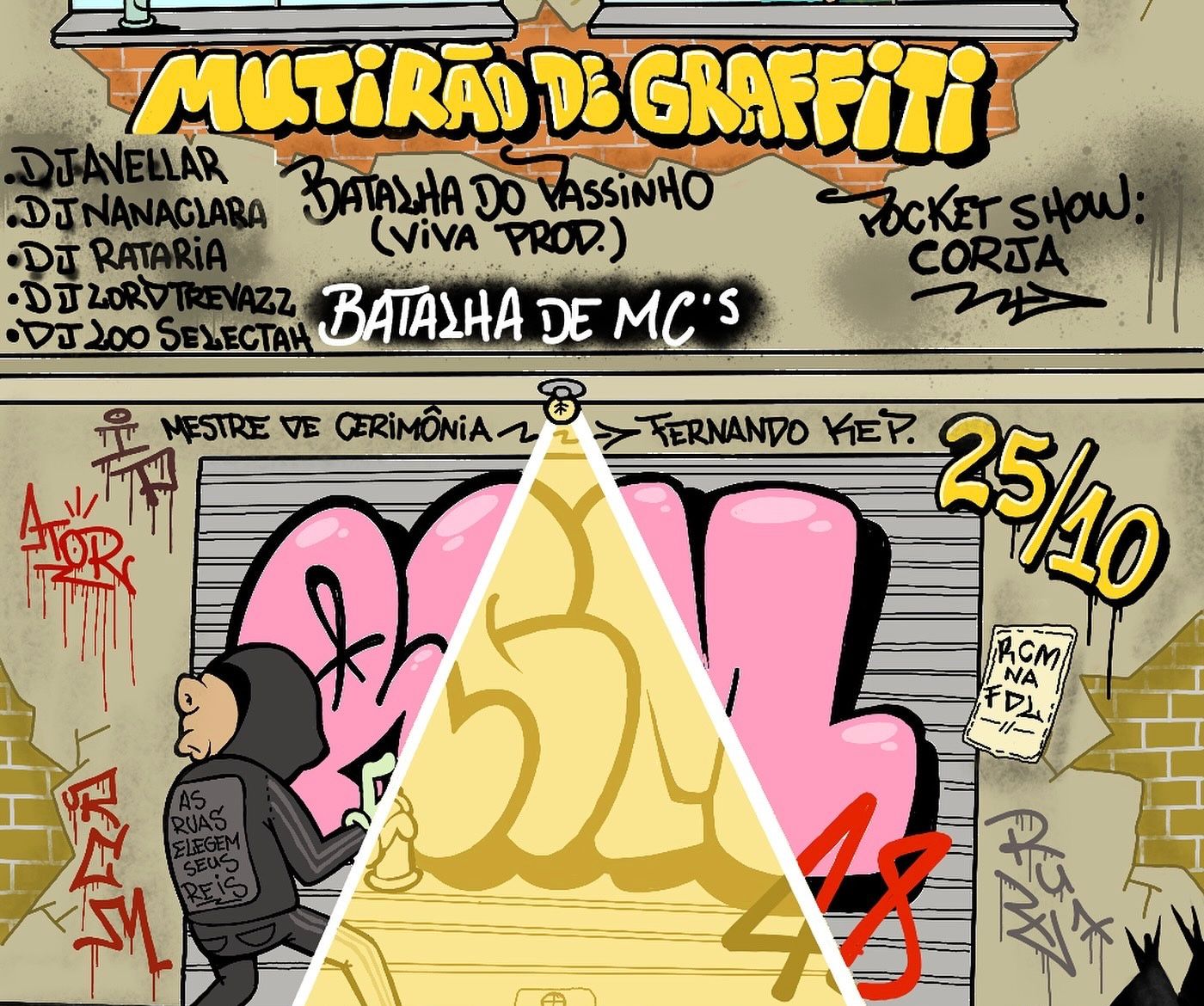Mutirão de Graffiti agita a cidade com arte, música e cultura urbana em Macaé