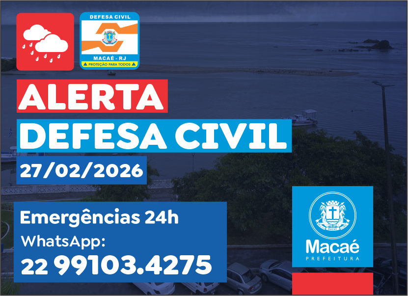 Defesa Civil de Macaé mantém alerta após chuvas intensas