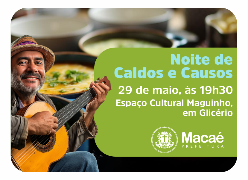 Espaço Cultural de Glicério realizará ““Noite de Caldos e Causos” na sexta